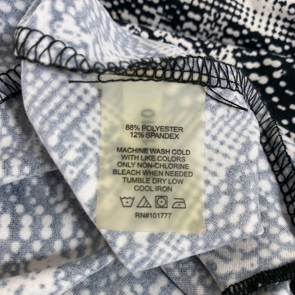 Soybu black print elastic waist skirt large - Picture 5 of 7